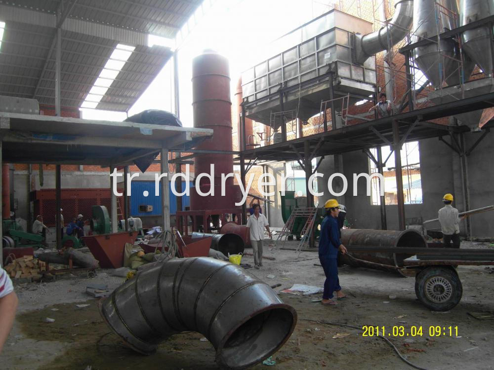 Flash drying machine of wheat starch